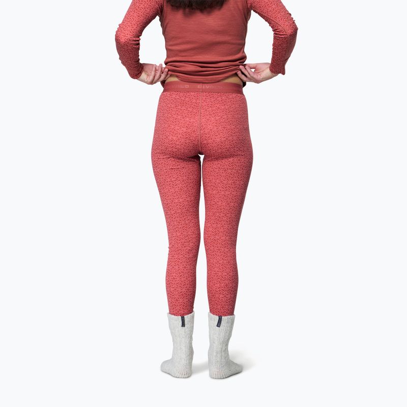 Штани термоактивні жіночі Devold Duo Active Merino 205 Longs marsala 2