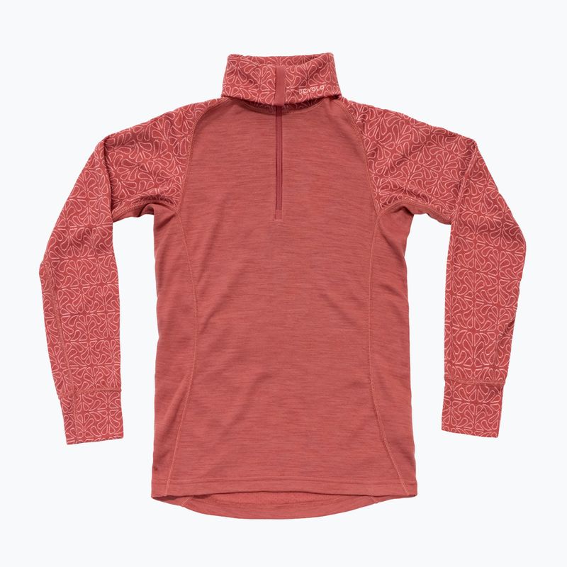 Кофта термоактивна жіноча Devold Duo Active Merino 205 Zip Neck marsala 5