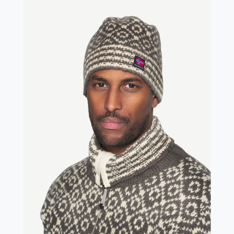 Шапка зимова Devold Svalbard Wool falcon/offwhite 3