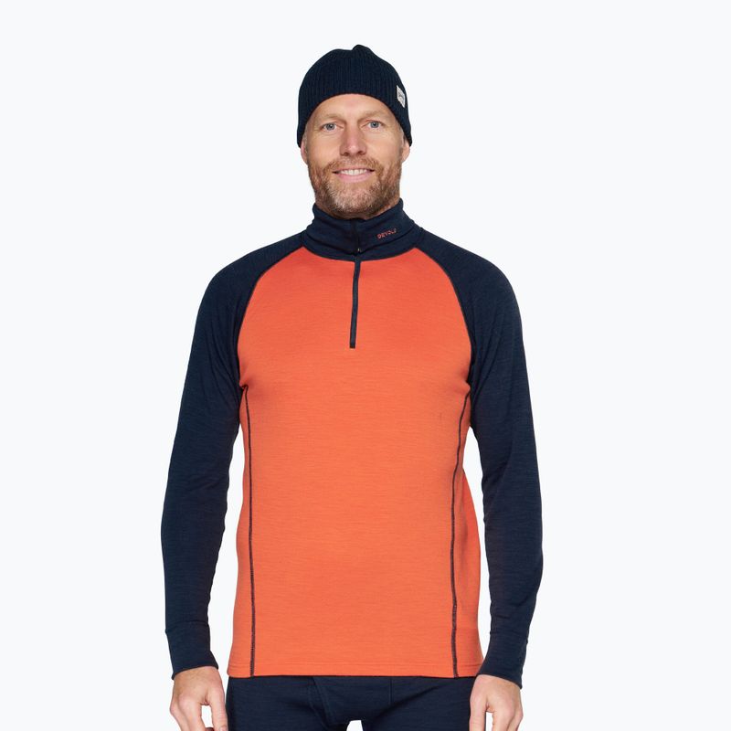 Кофта термоактивна чоловіча Devold Duo Active Merino 205 Zip Neck brick