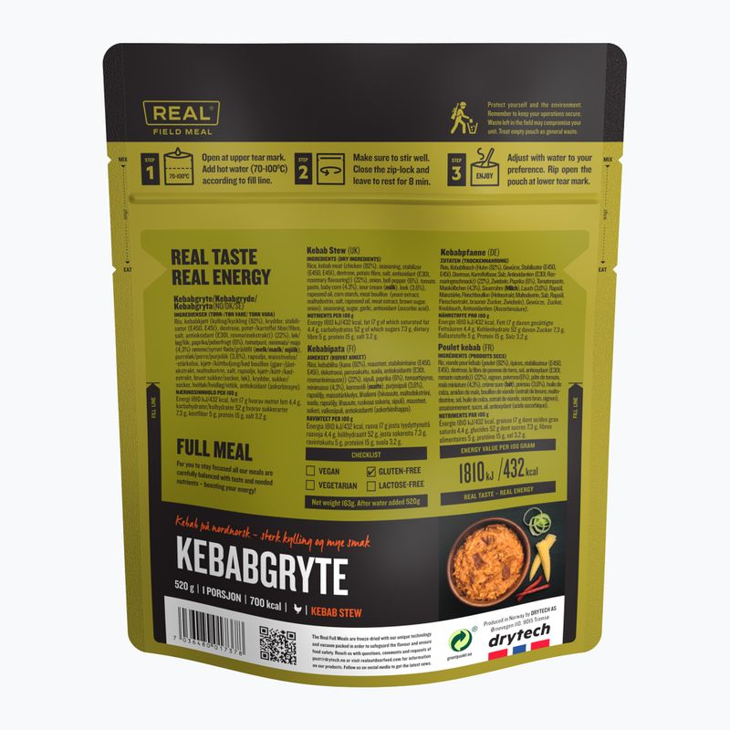 Ліофілізована їжа Real Turmat Goulash Kebab 139 g 2