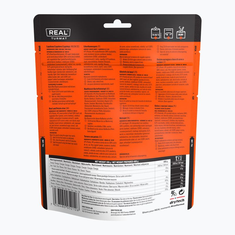 Ліофілізована їжа Real Turmat Beef Stew with Potatoes 108 g 2