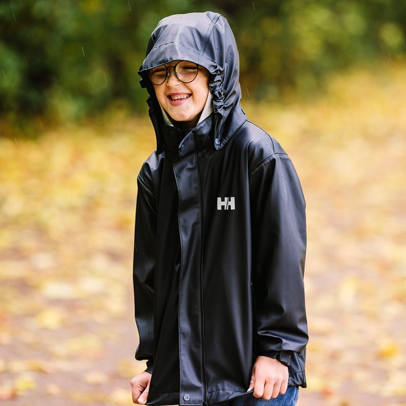 Куртка вітрильна дитяча Helly Hansen Moss black 8