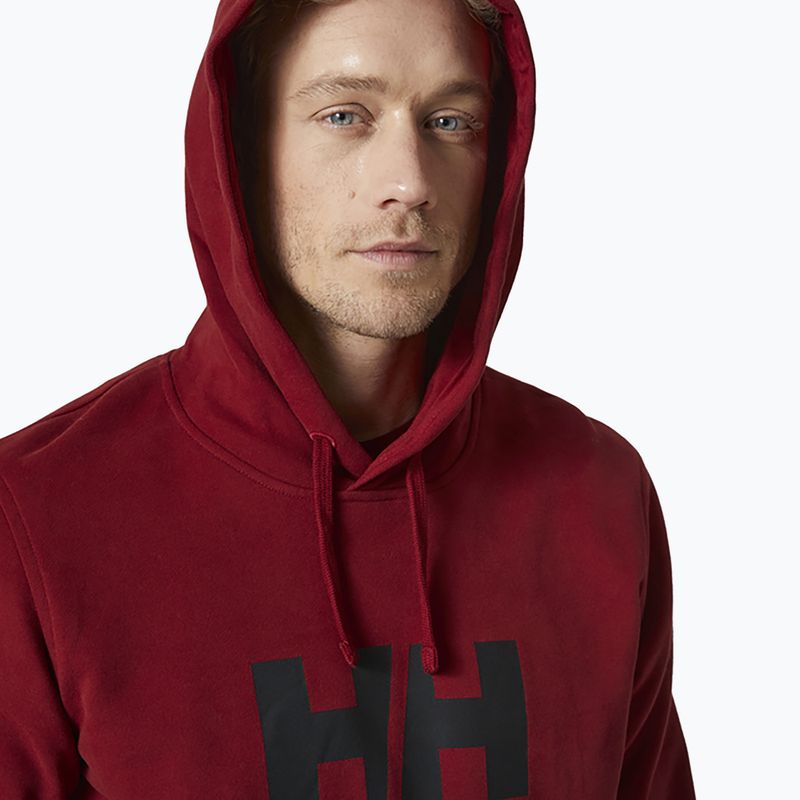 Кофта з капюшоном чоловіча Helly Hansen HH Logo Hoodie бордова 33977_215 3