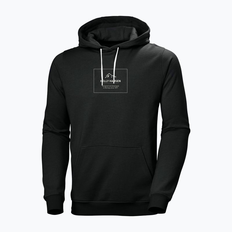 Чоловічий трекінговий світшот Helly Hansen F2F Organic Cotton Hoodie меланж чорного дерева 5