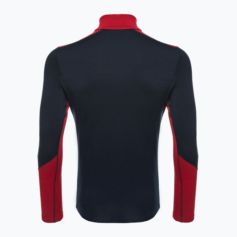 Чоловіча термокофта Helly Hansen Lifa Merino середня вага 1/2 на блискавці темно-синій 2