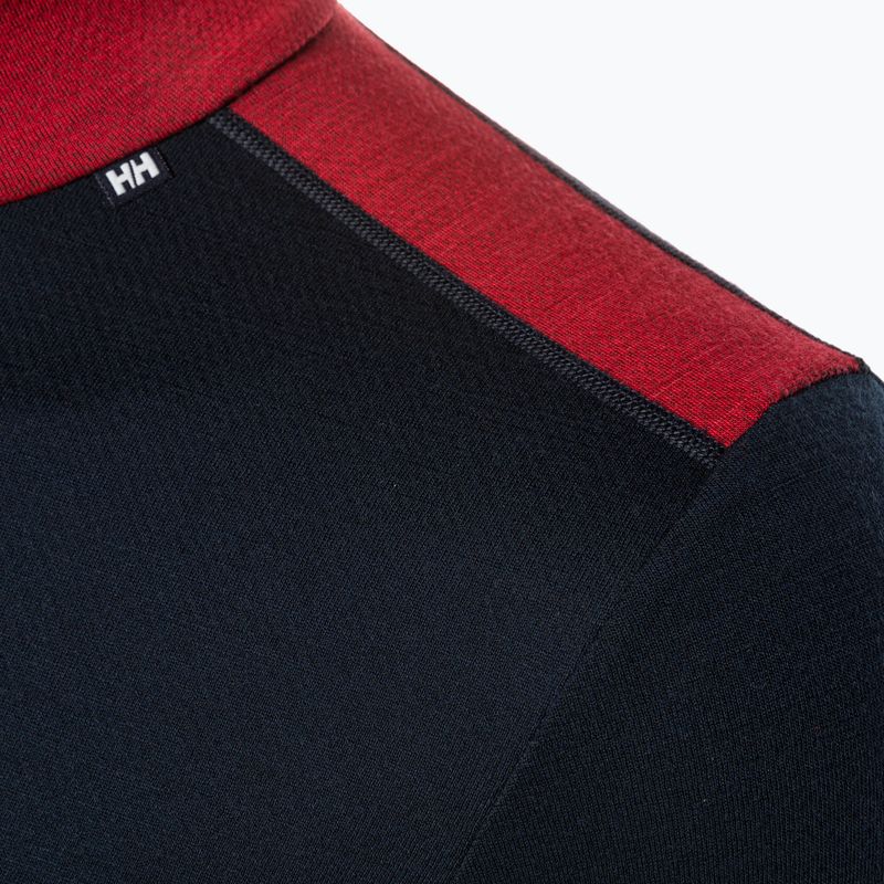 Чоловіча термокофта Helly Hansen Lifa Merino середня вага 1/2 на блискавці темно-синій 3