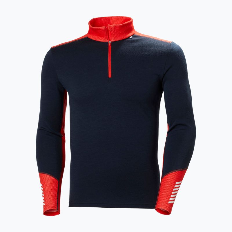 Чоловіча термокофта Helly Hansen Lifa Merino середня вага 1/2 на блискавці темно-синій 5