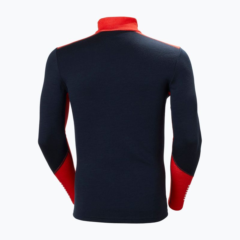 Чоловіча термокофта Helly Hansen Lifa Merino середня вага 1/2 на блискавці темно-синій 6