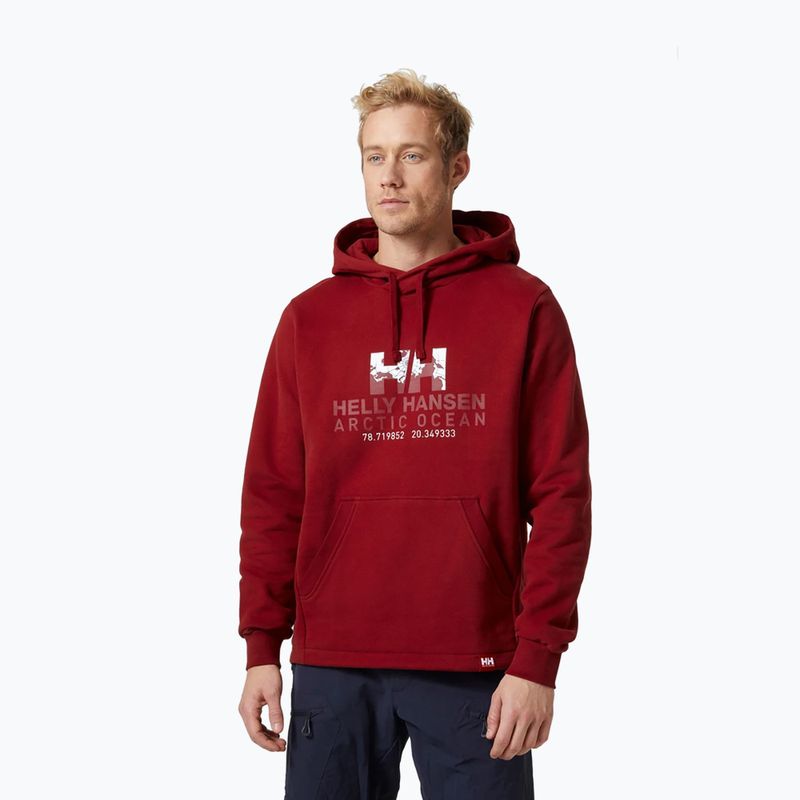 Кофта з капюшоном чоловіча Helly Hansen Arctic Ocean Hoodie бордова 30361_215