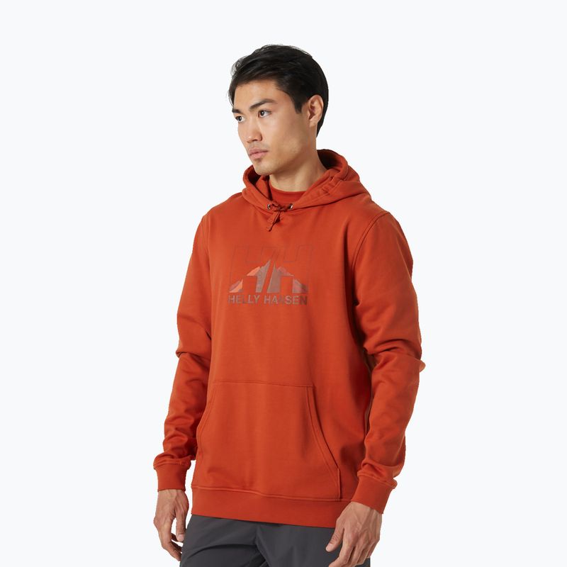 Кофта трекінгова чоловіча Helly Hansen Nord Graphic Pull Over Hoodie червона 62975_308