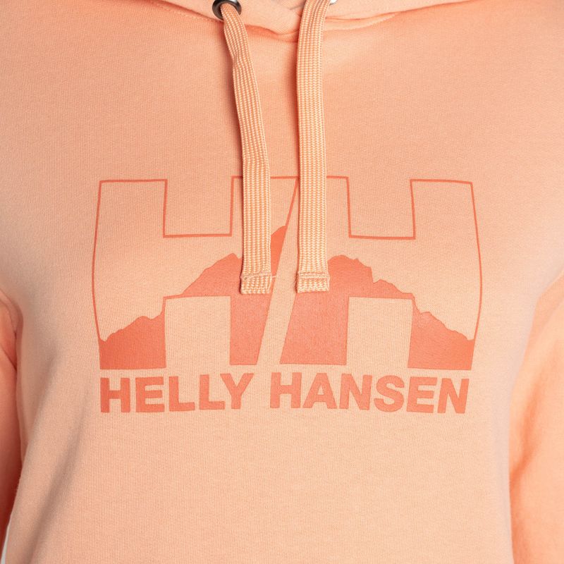 Кофта трекінгова жіноча Helly Hansen Nord Graphic Pullover Hoodie помаранчева 62981_058 7