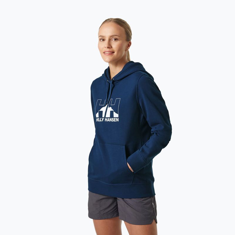 Кофта трекінгова жіноча Helly Hansen Nord Graphic Pullover Hoodie синя 62981_584