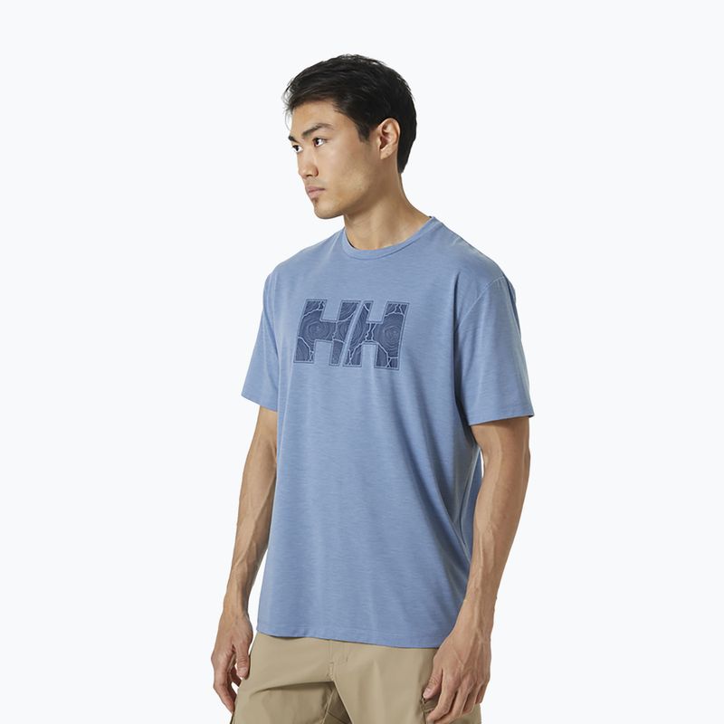 Футболка трекінгова чоловіча Helly Hansen Skog Recycled Graphic блакитна 63082_636