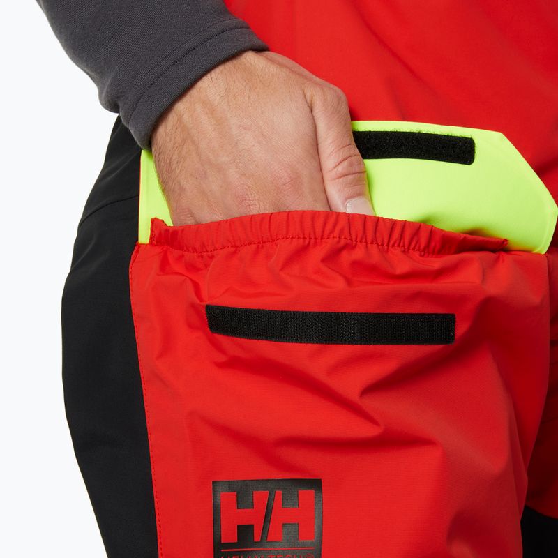 Чоловічі вітрильні штани Helly Hansen Aegir Race Salopette 2.0 alert red 5