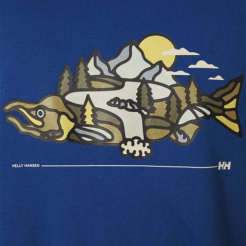 Футболка трекінгова чоловіча Helly Hansen F2F Organic Cotton 2.0 блакитна 63340_606 3