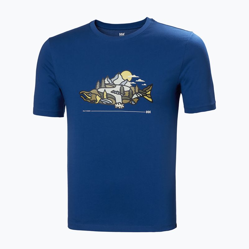 Футболка трекінгова чоловіча Helly Hansen F2F Organic Cotton 2.0 блакитна 63340_606 5