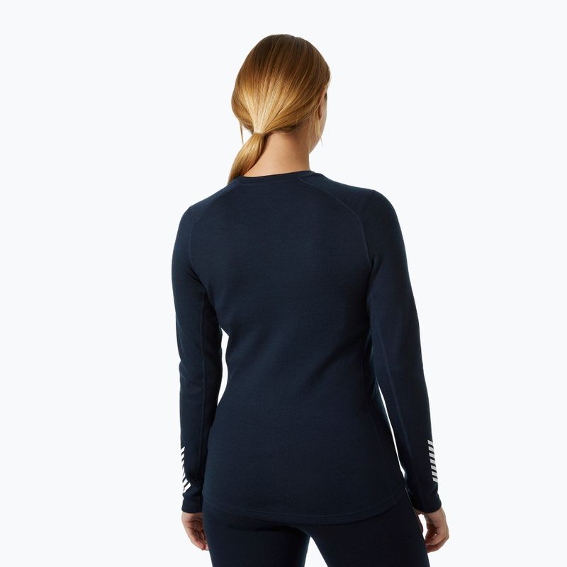 Жіноча термоактивна кофта Helly Hansen Lifa Merino Midweight Graphic Crew navy star pixel 2