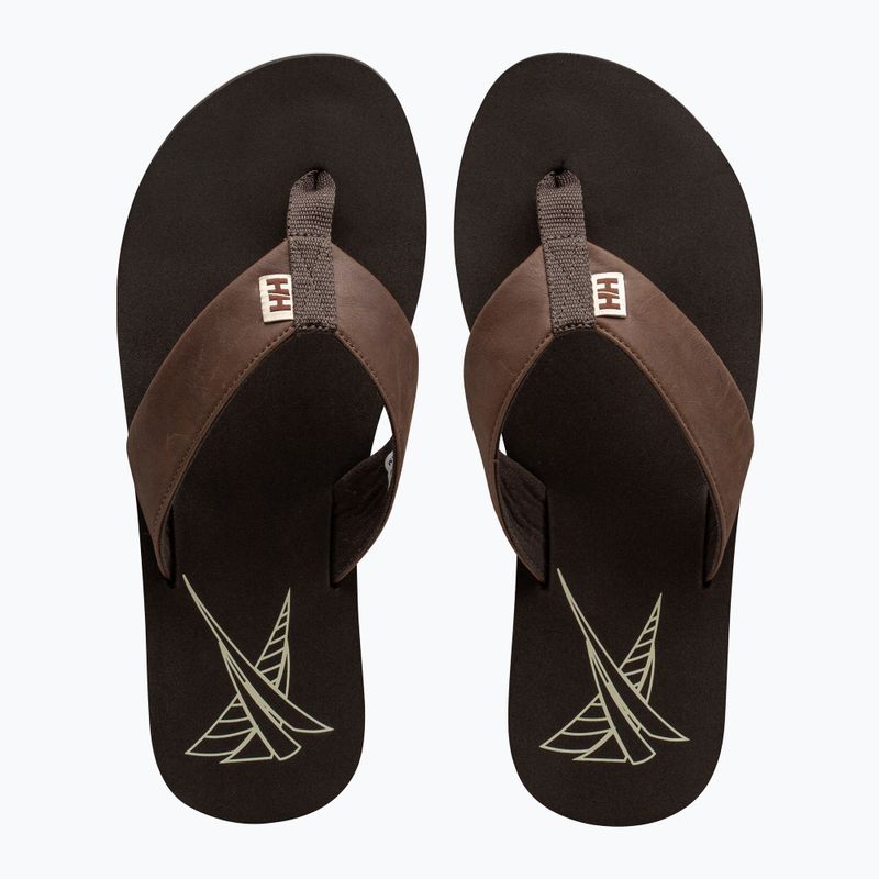В'єтнамки чоловічі Helly Hansen Seasand 2 Leather Sandals espresso / fallen rock / c 5