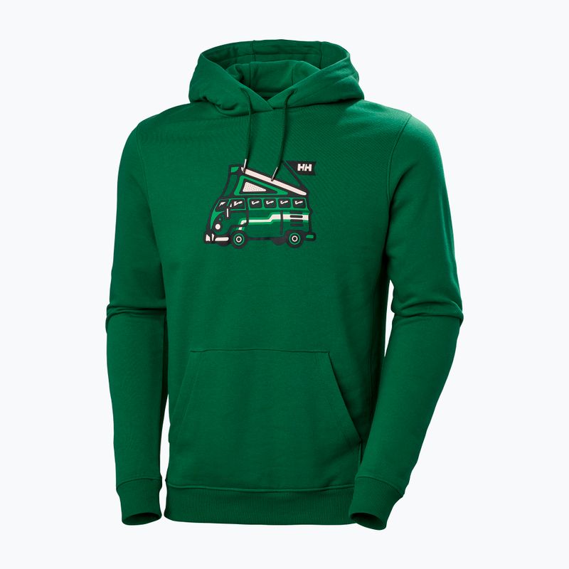 Чоловічий трекінговий світшот Helly Hansen F2F Organic Cotton Hoodie малахітовий 4