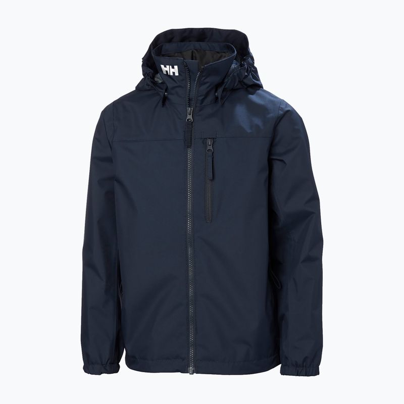 Дитяча вітрильна куртка Helly Hansen Crew Hooded JR navy