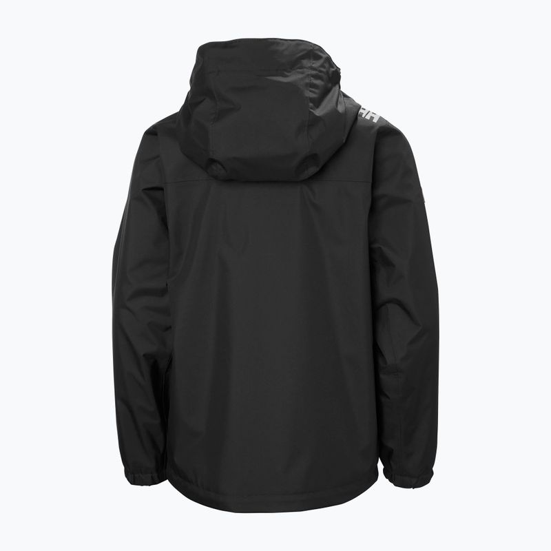 Дитяча вітрильна куртка Helly Hansen Crew Hooded JR чорна 9