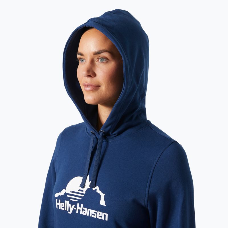 Кофта жіноча Helly Hansen Nord Graphic Pullover Hoodie ocean 3