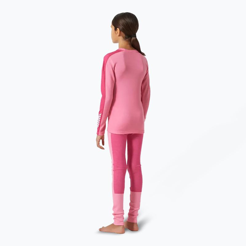 Комплект термобілизни дитячий Helly Hansen JR Lifa Merino Midweight sugar pink 2