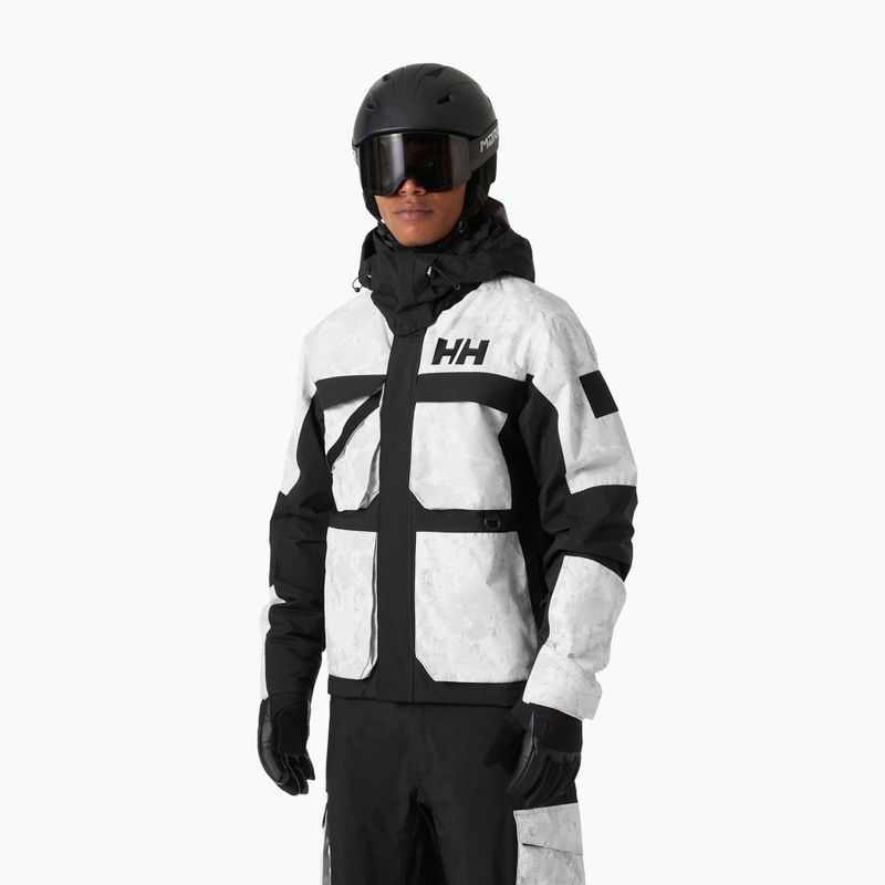 Куртка гірсько-лижна чоловіча Helly Hansen Ullr D Heritage Short grey fog snow camo aop