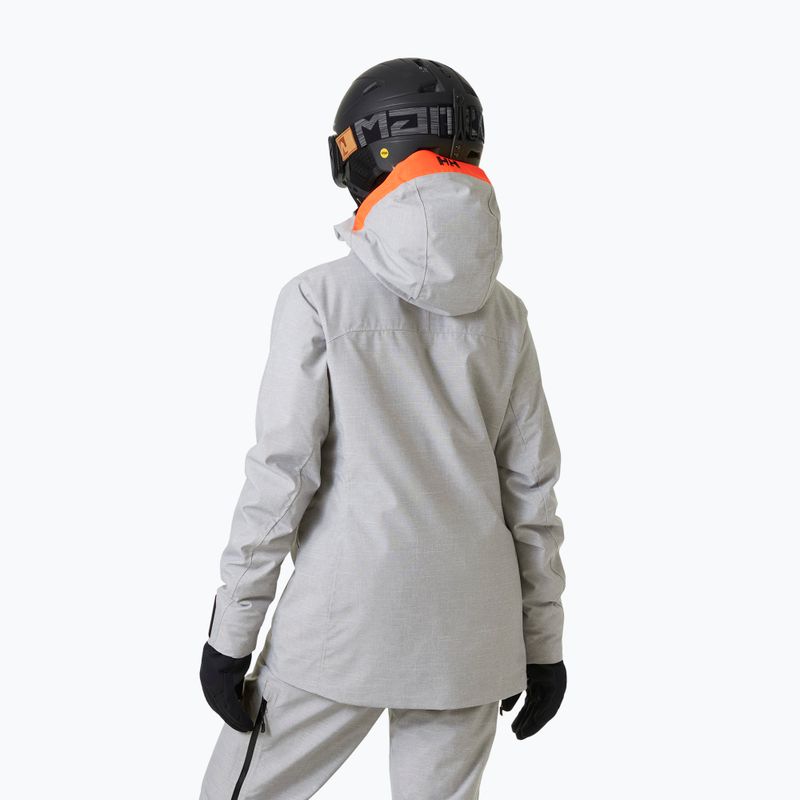 Куртка гірсько-лижна жіноча Helly Hansen Powderqueen 3.0 grey/melange 2
