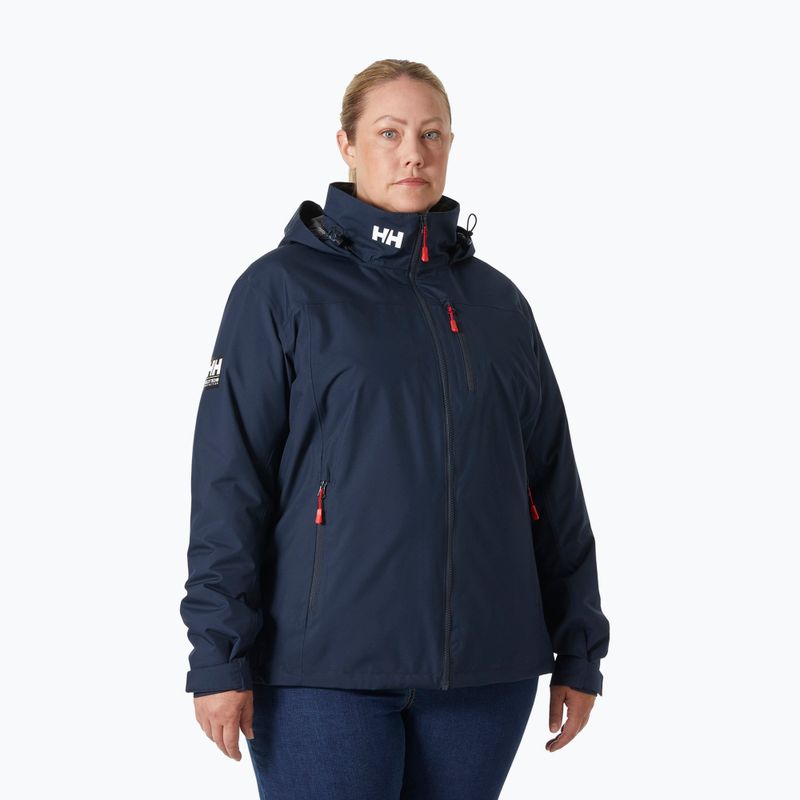 Куртка вітрильна жіноча Helly Hansen Crew Hooded Midlayer Plus 2.0 navy