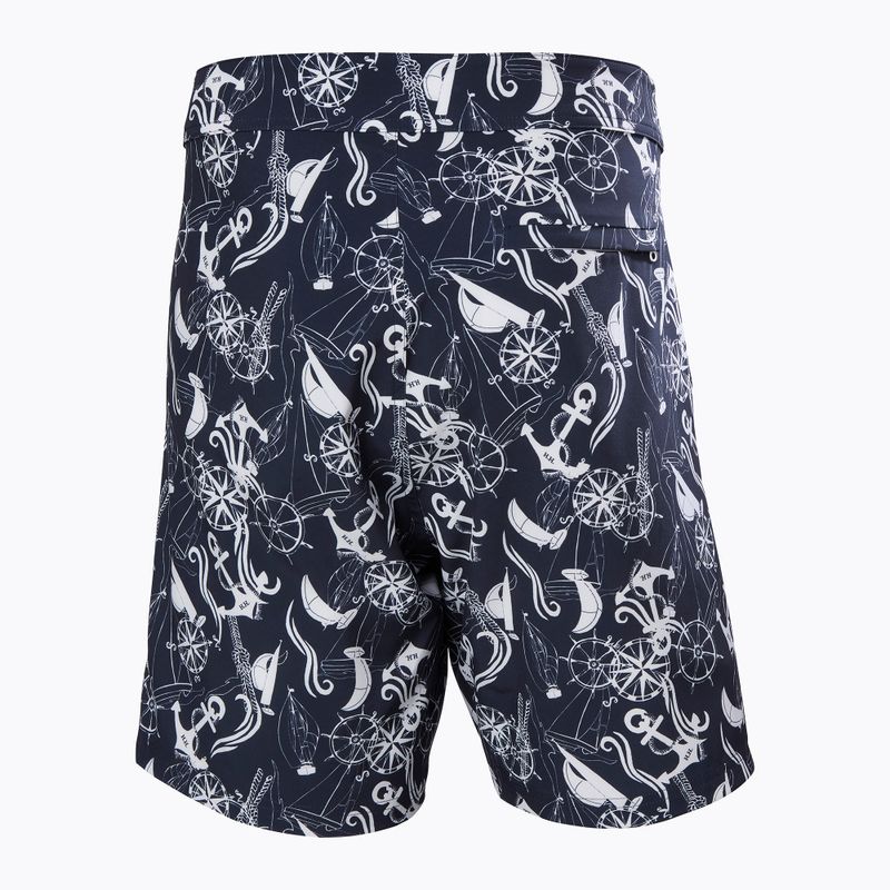 Шорти для купання чоловічі Helly Hansen Newport Boardshorts 8" navy nautical aop 6