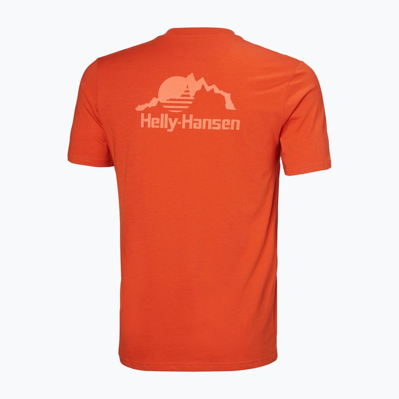Футболка чоловіча Helly Hansen Nord Graphic patrol orange 5