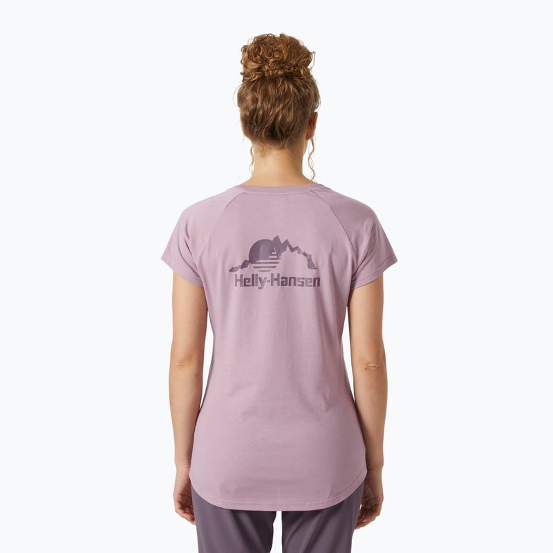 Жіноча футболка Helly Hansen Nord Graphic Drop фіолетова глина 2