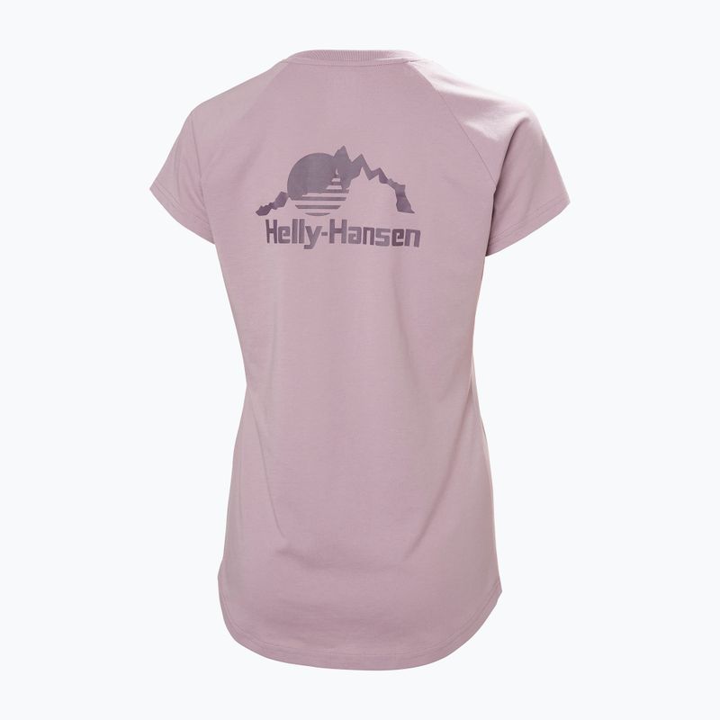 Жіноча футболка Helly Hansen Nord Graphic Drop фіолетова глина 5