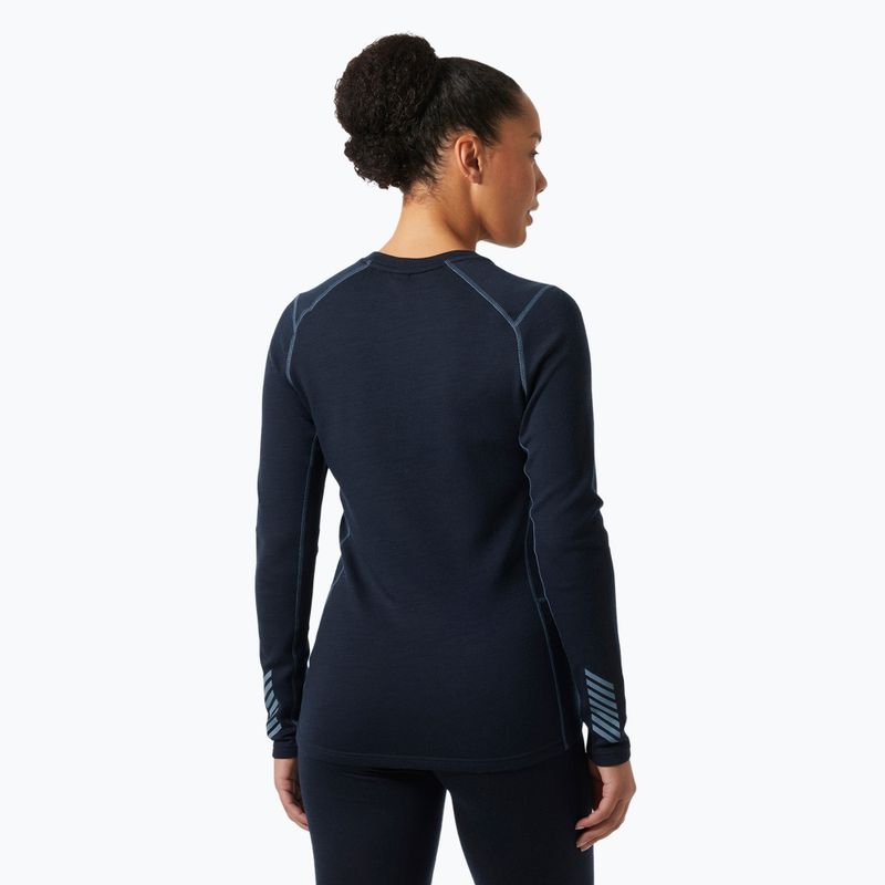Жіноча термоактивна кофта Helly Hansen Lifa Merino Midweight Graphic Crew navy nordic rose aop 2