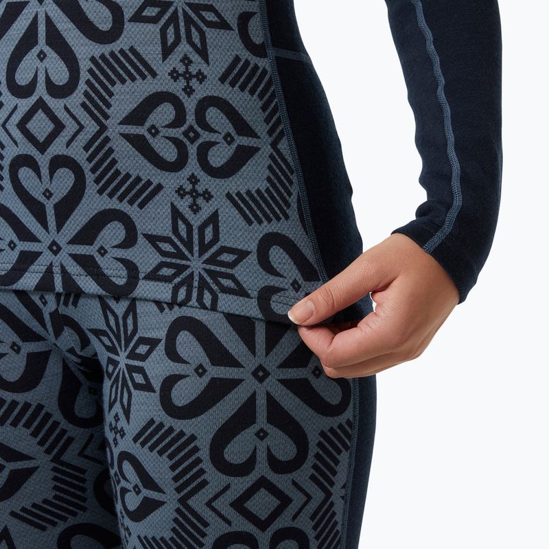 Жіноча термоактивна кофта Helly Hansen Lifa Merino Midweight Graphic Crew navy nordic rose aop 4