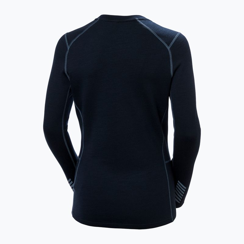 Лонгслів термічний жіночий Helly Hansen Lifa Merino Midweight Graphic Crew navy nordic rose aop 6