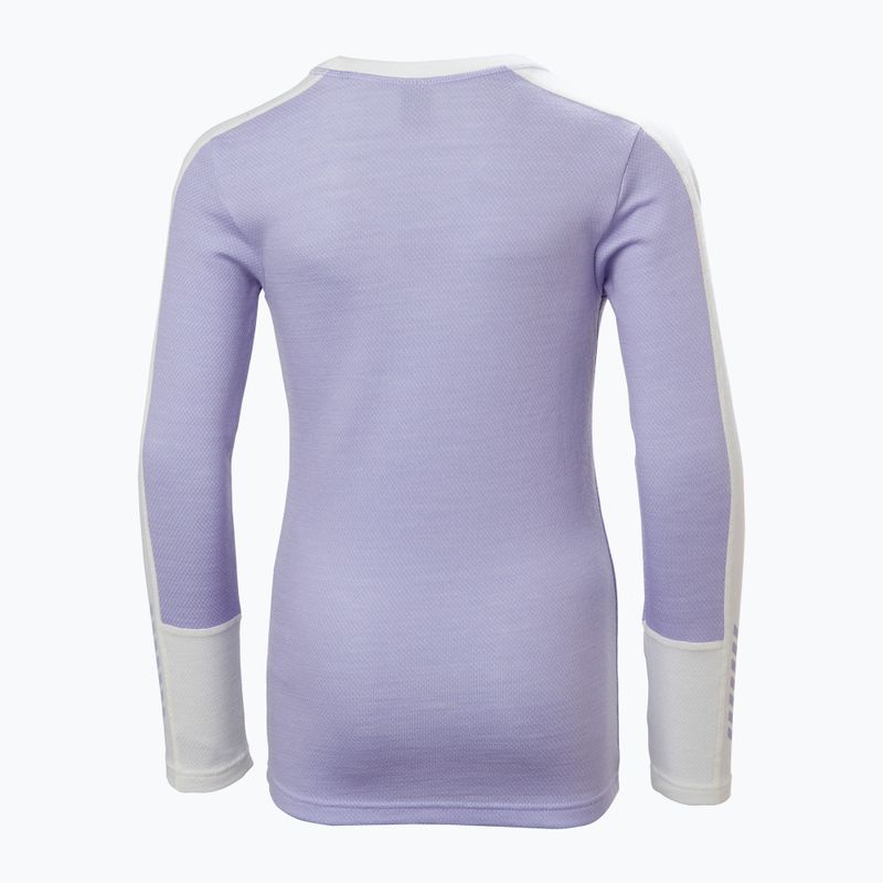 Комплект термобілизни дитячий Helly Hansen JR Lifa Merino Midweight bright lavender 7