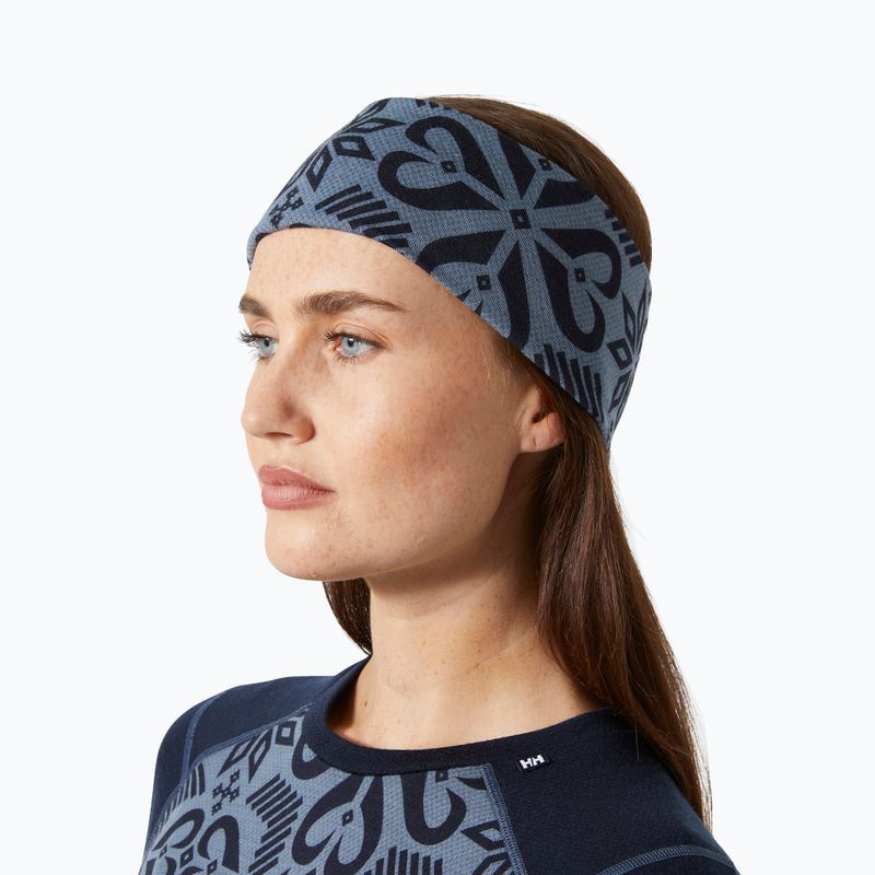 Пов'язка на голову Helly Hansen Lifa Merino Navy Nordic Rose Aop 2
