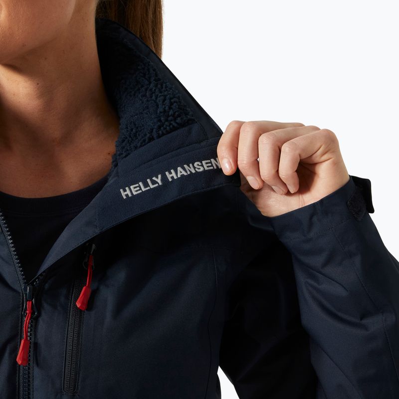 Куртка вітрильна жіноча Helly Hansen Crew Hooded Pile navy 5