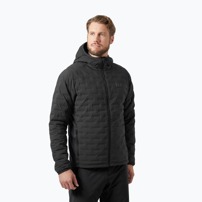 Куртка вітрильна чоловіча Helly Hansen HP Hybrid Stretch Hooded Insulator ebony