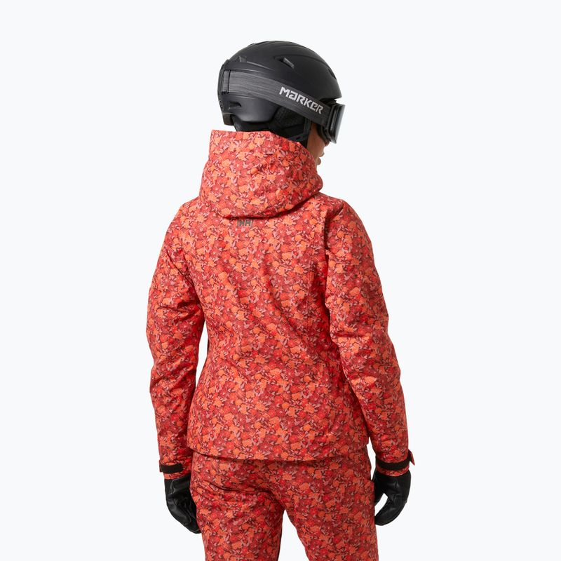 Куртка лижна жіноча Helly Hansen Valdisere 3.0 red floral aop 2