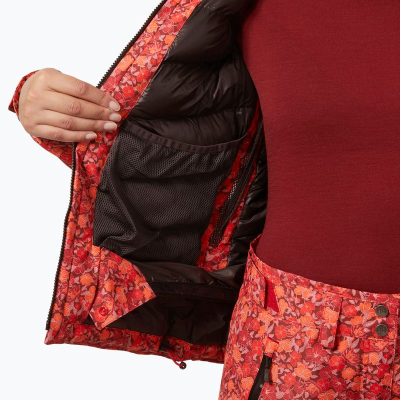 Куртка лижна жіноча Helly Hansen Valdisere 3.0 red floral aop 8