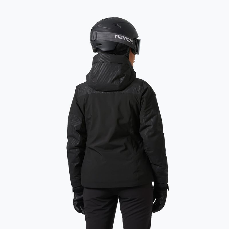 Куртка лижна жіноча Helly Hansen Valdisere 3.0 black embossed stripes 2