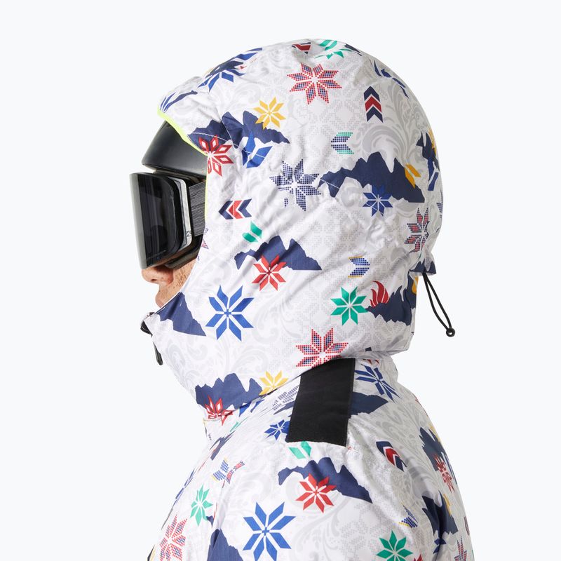 Куртка гірсько-лижна чоловіча Helly Hansen Kvitfjell Race Puffy white olympics 3