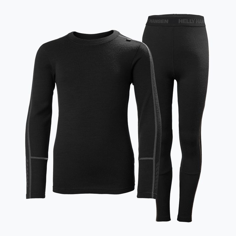 Комплект термобілизни дитячий Helly Hansen JR Lifa Merino Midweight black
