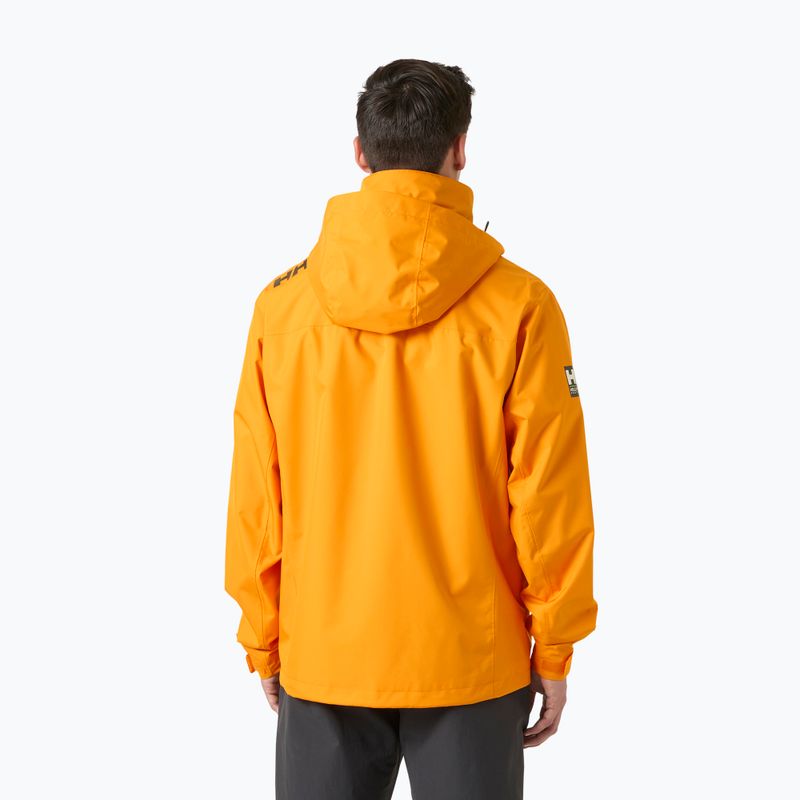 Куртка вітрильна чоловіча Helly Hansen Crew Hooded 2.0 ignite orange 2