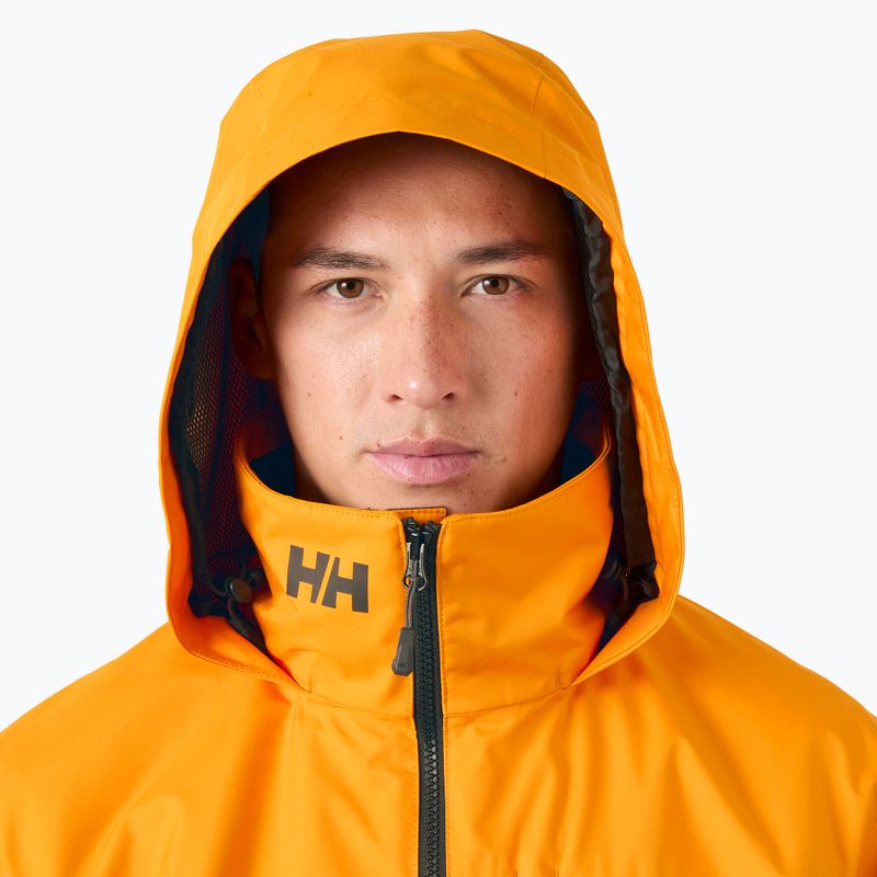 Куртка вітрильна чоловіча Helly Hansen Crew Hooded 2.0 ignite orange 3
