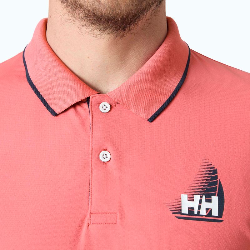 Футболка поло чоловіча Helly Hansen Hp Figari Polo sunset pink 4